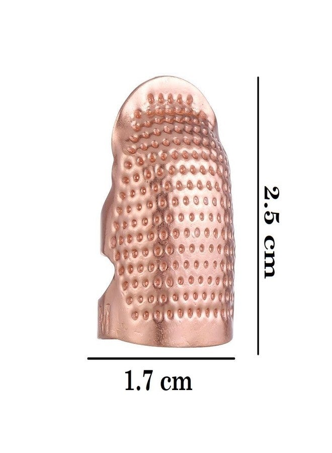 Moira Pack of 4 Adjustable Brass Finger Protector Thimble for Sewing Embroidery Needlework (Copper) - Image 2